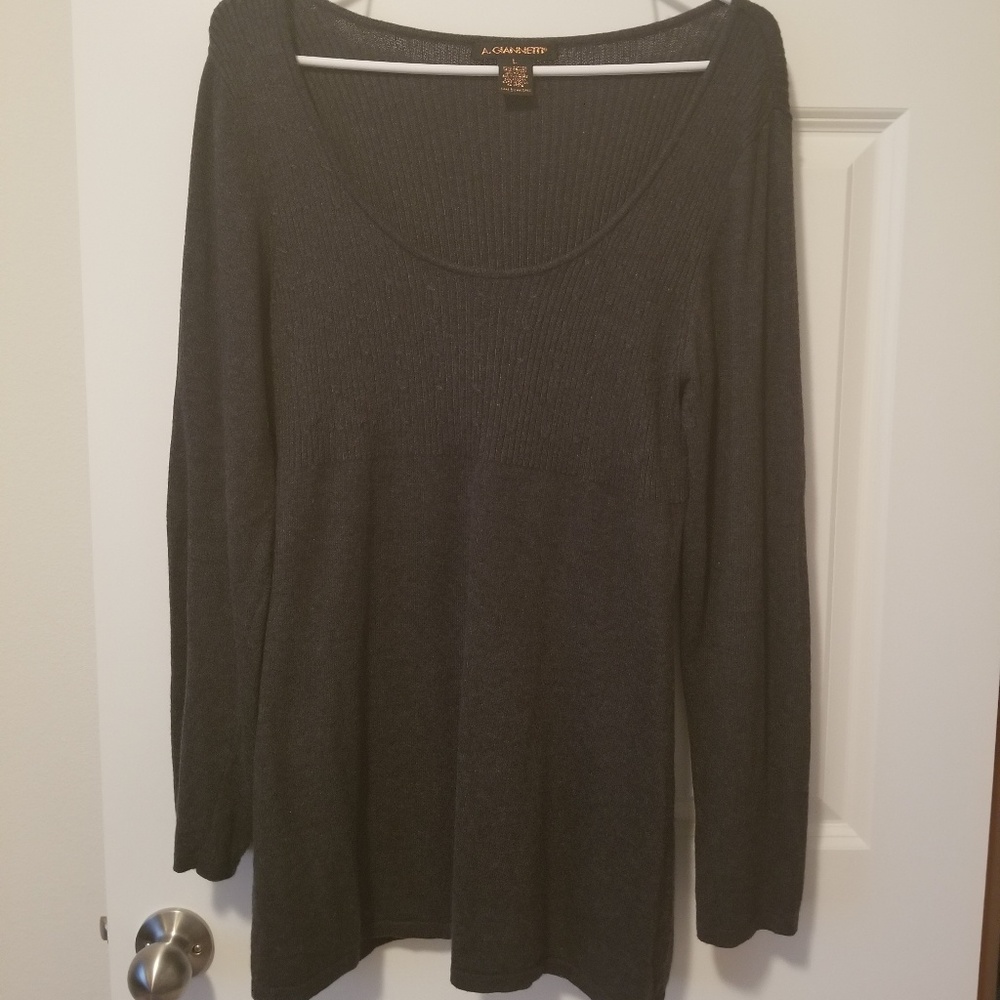 Gray Tunic Sweater